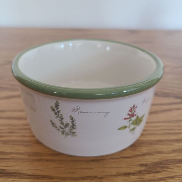 Ceramic Spring Lot Herb Garden Ramekin Pottery Bunny Rabbit Candle Tart - Picture 7 of 10